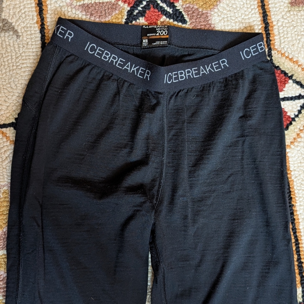 Icebreaker Black Merino Bodyfit Base Layer Leggings